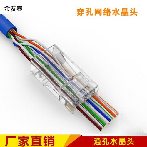 通孔網(wǎng)絡(luò)水晶頭（8P8C）詳解 一件式RJ45超五類(lèi)非屏蔽直通水晶頭，讓穿線穿孔不再是難題